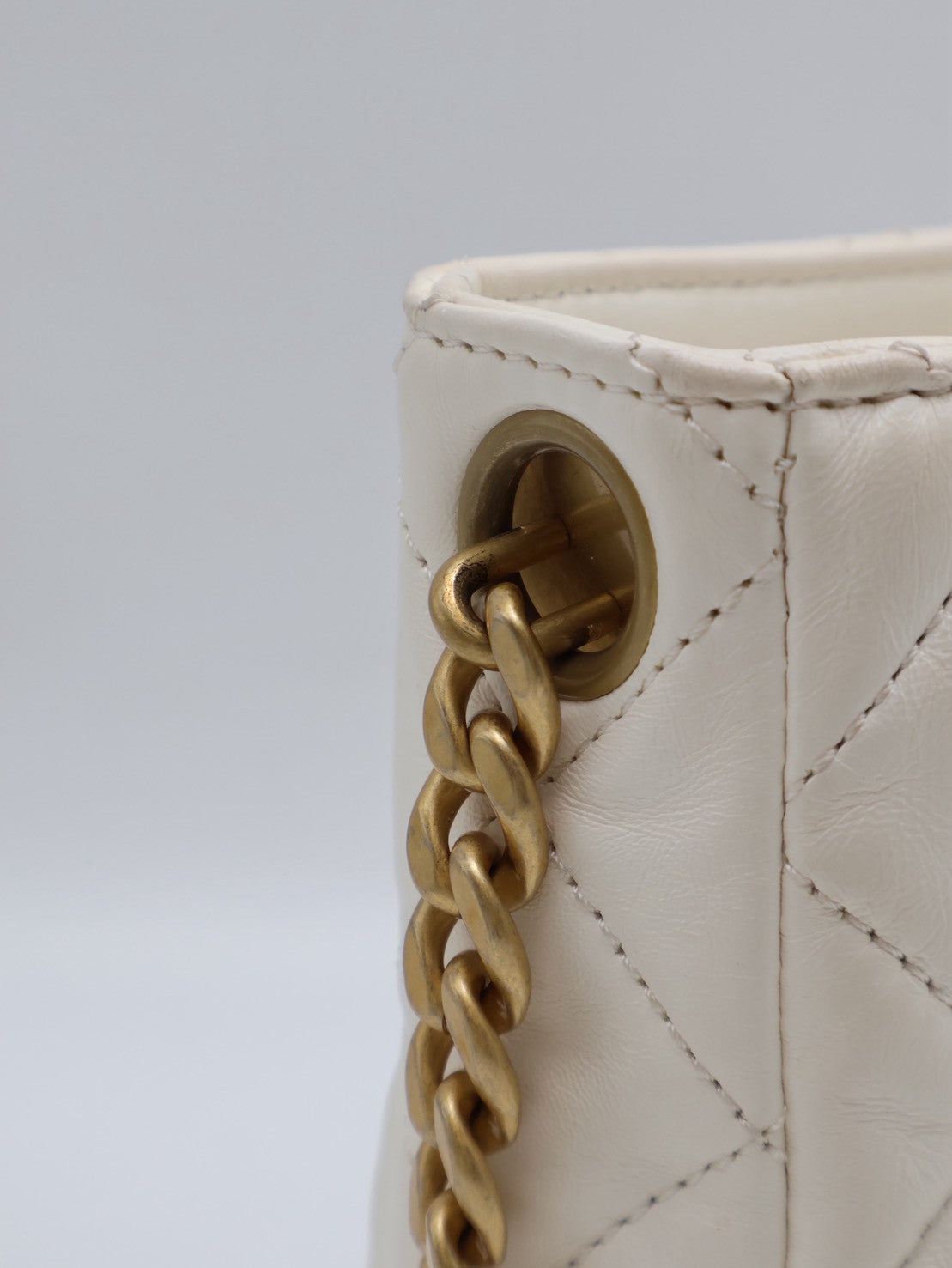 CHANEL 23B金柱調節釦Hobo - 白金