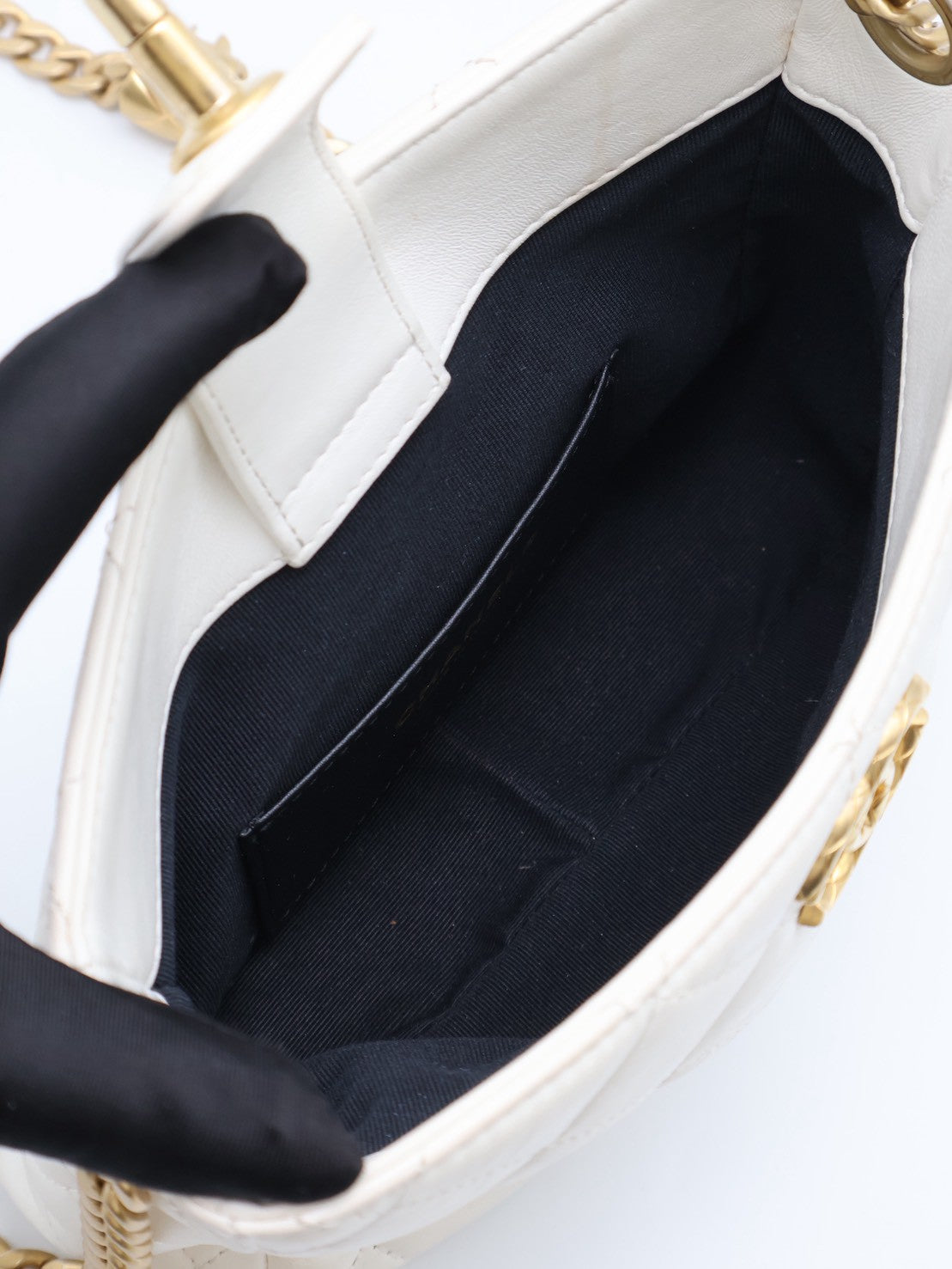 CHANEL 23B金柱調節釦Hobo - 白金