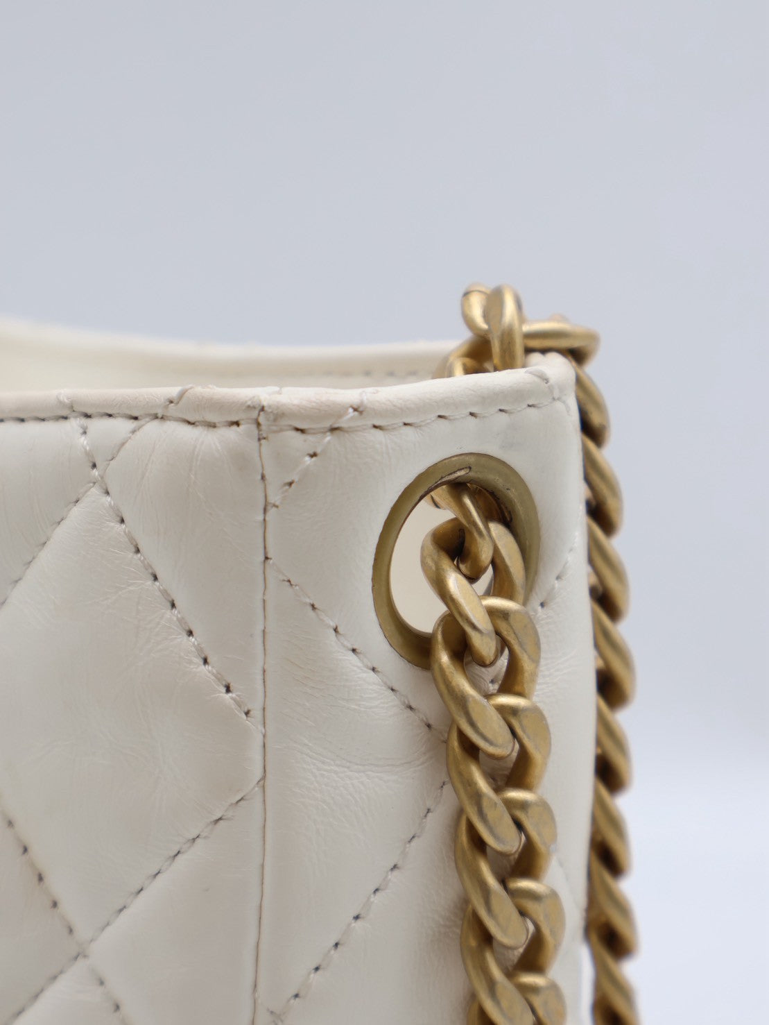 CHANEL 23B金柱調節釦Hobo - 白金