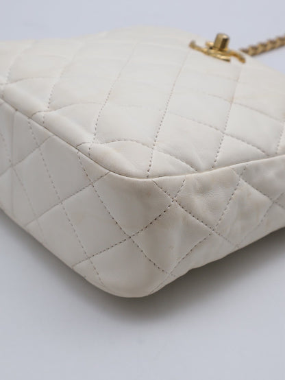 CHANEL 23B金柱調節釦Hobo - 白金