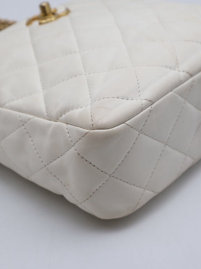 CHANEL 23B金柱調節釦Hobo - 白金