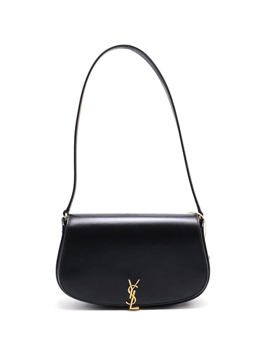 YSL Voltaire Box半月型小牛皮單肩包 - 黑金