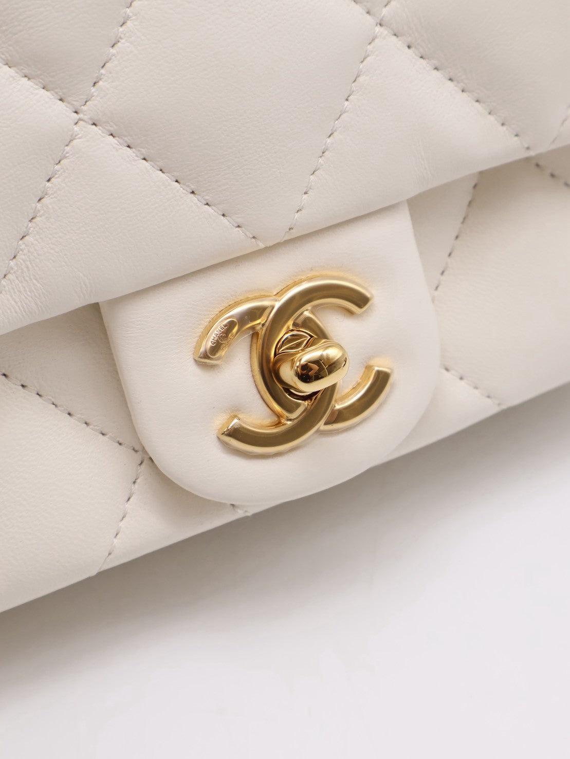 CHANEL 24S壓克力手提Mini CF20 - 白金