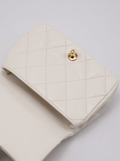 CHANEL 24S壓克力手提Mini CF20 - 白金