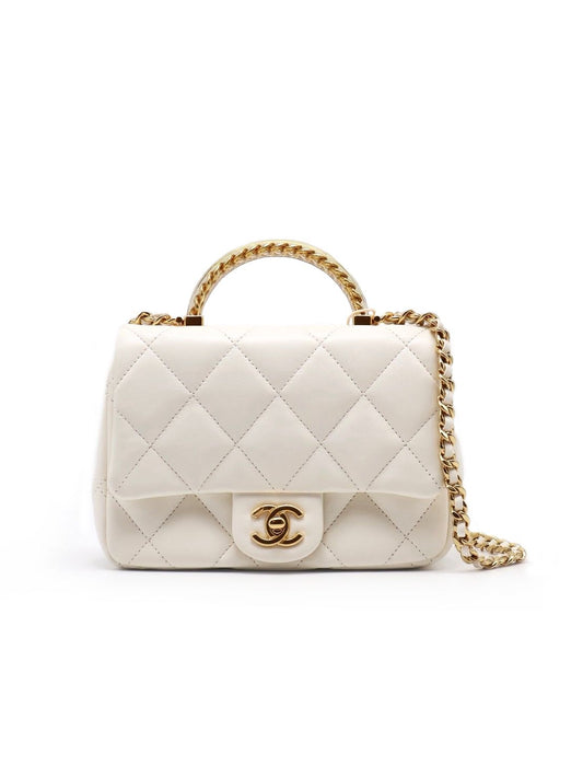 CHANEL 24S壓克力手提Mini CF20 - 白金