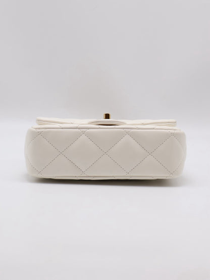 CHANEL 24S壓克力手提Mini CF20 - 白金
