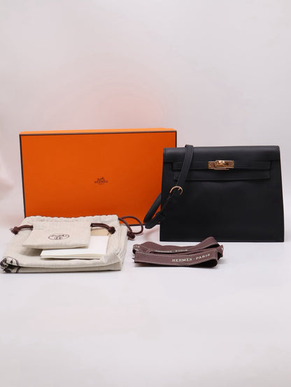HERMES Kelly danse ll - Noir 89 黑玫瑰金 U