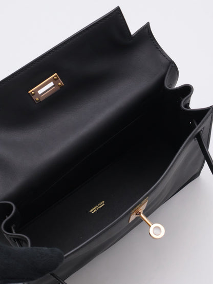 HERMES Kelly danse ll - Noir 89 黑玫瑰金 U