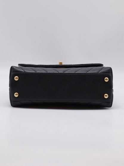 CHANEL Coco Handle V紋 -  小號黑金26開