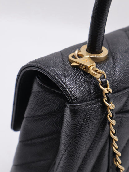 CHANEL Coco Handle V紋 -  小號黑金26開