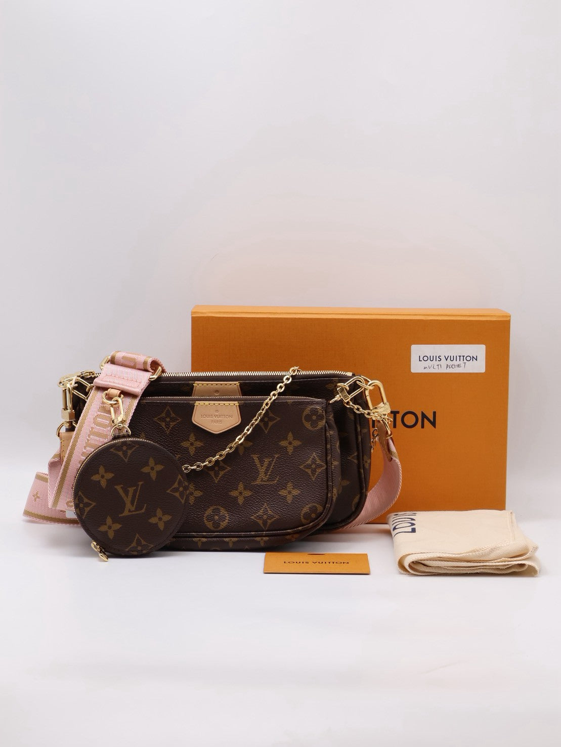 LOUIS VUITTON 五合一麻將包 - 粉