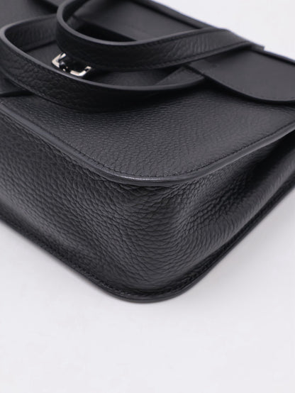 HERMES Halzan 25 - Noir 黑銀 W
