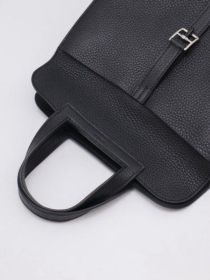 HERMES Halzan 25 - Noir 黑銀 W