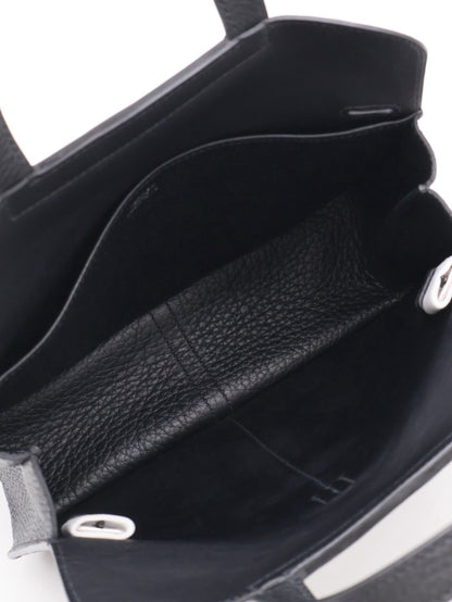 HERMES Halzan 25 - Noir 黑銀 W