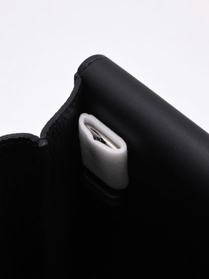 HERMES Halzan 25 - Noir 黑銀 W