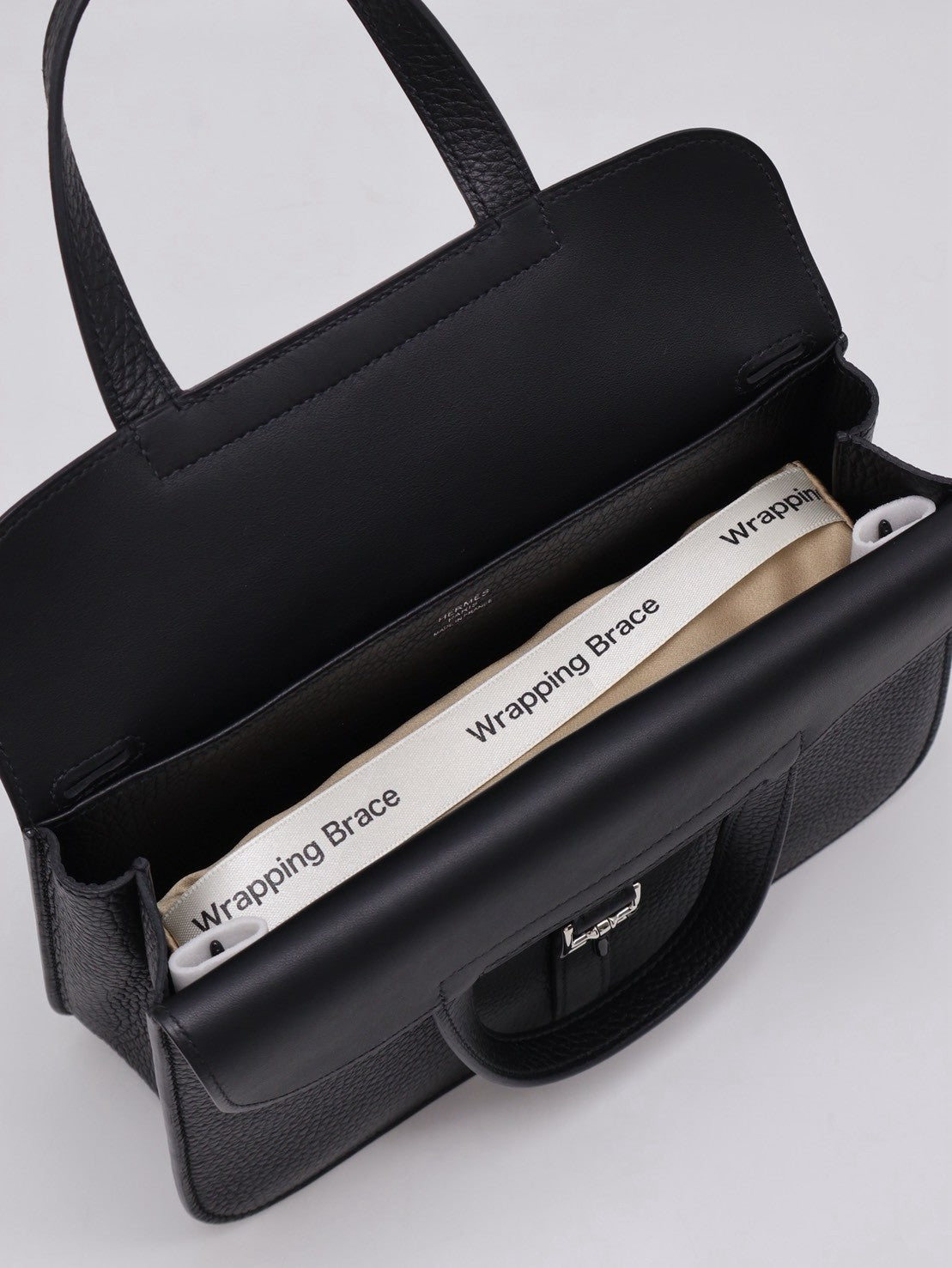 HERMES Halzan 25 - Noir 黑銀 W