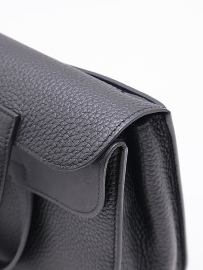HERMES Halzan 25 - Noir 黑銀 W