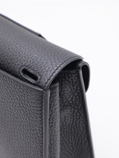 HERMES Halzan 25 - Noir 黑銀 W