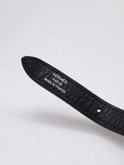 HERMES Halzan 25 - Noir 黑銀 W