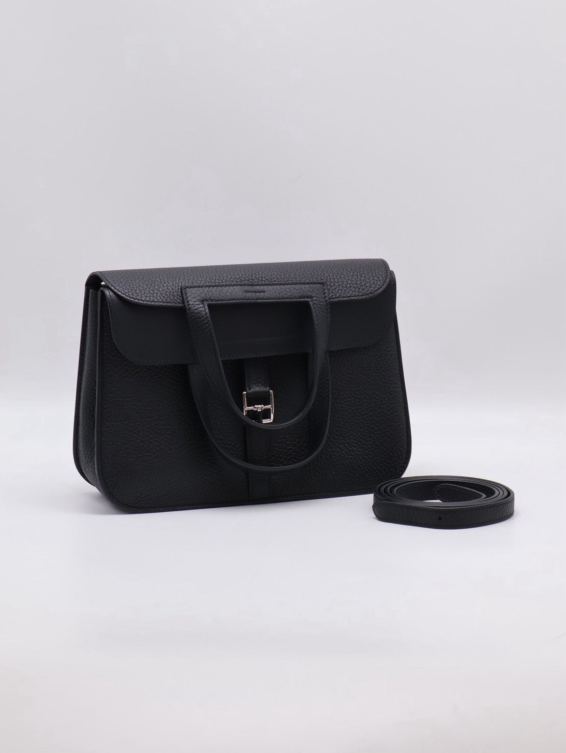 HERMES Halzan 25 - Noir 黑銀 W
