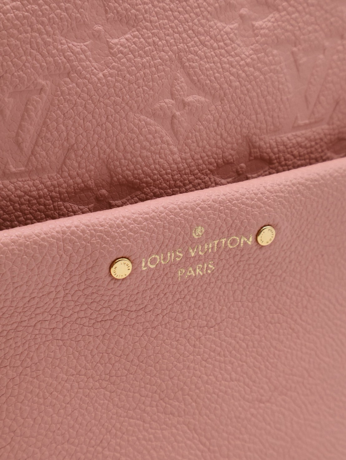 LOUIS VUITTON 壓紋牛皮後背包 - 粉