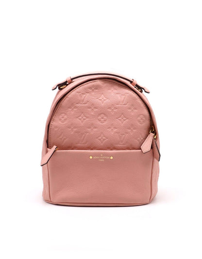 LOUIS VUITTON 壓紋牛皮後背包 - 粉