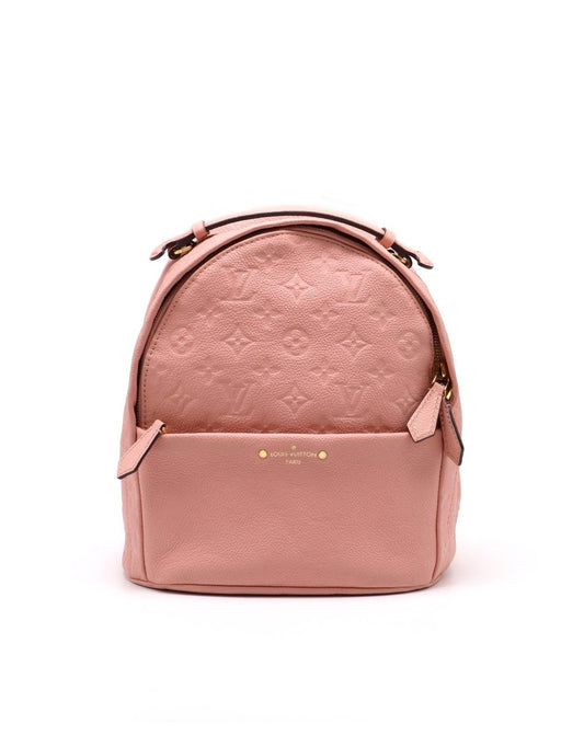 LOUIS VUITTON 壓紋牛皮後背包 - 粉