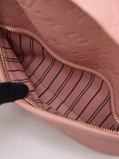 LOUIS VUITTON 壓紋牛皮後背包 - 粉