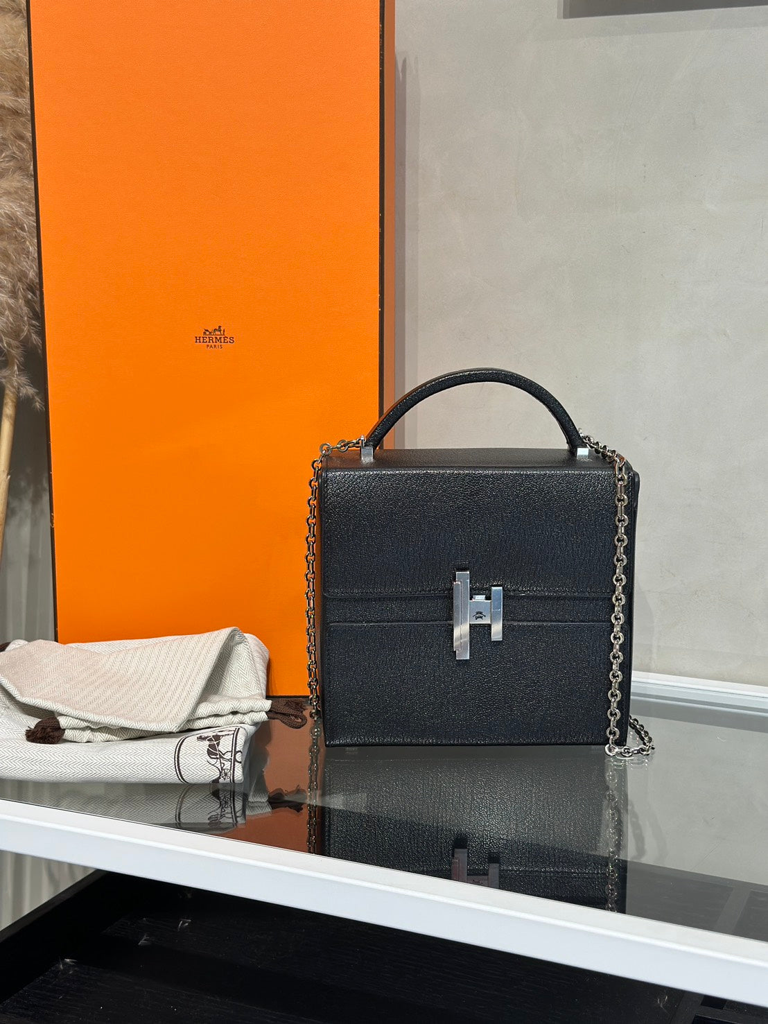 HERMES Cinhetic Box - Noir 89 黑銀 C
