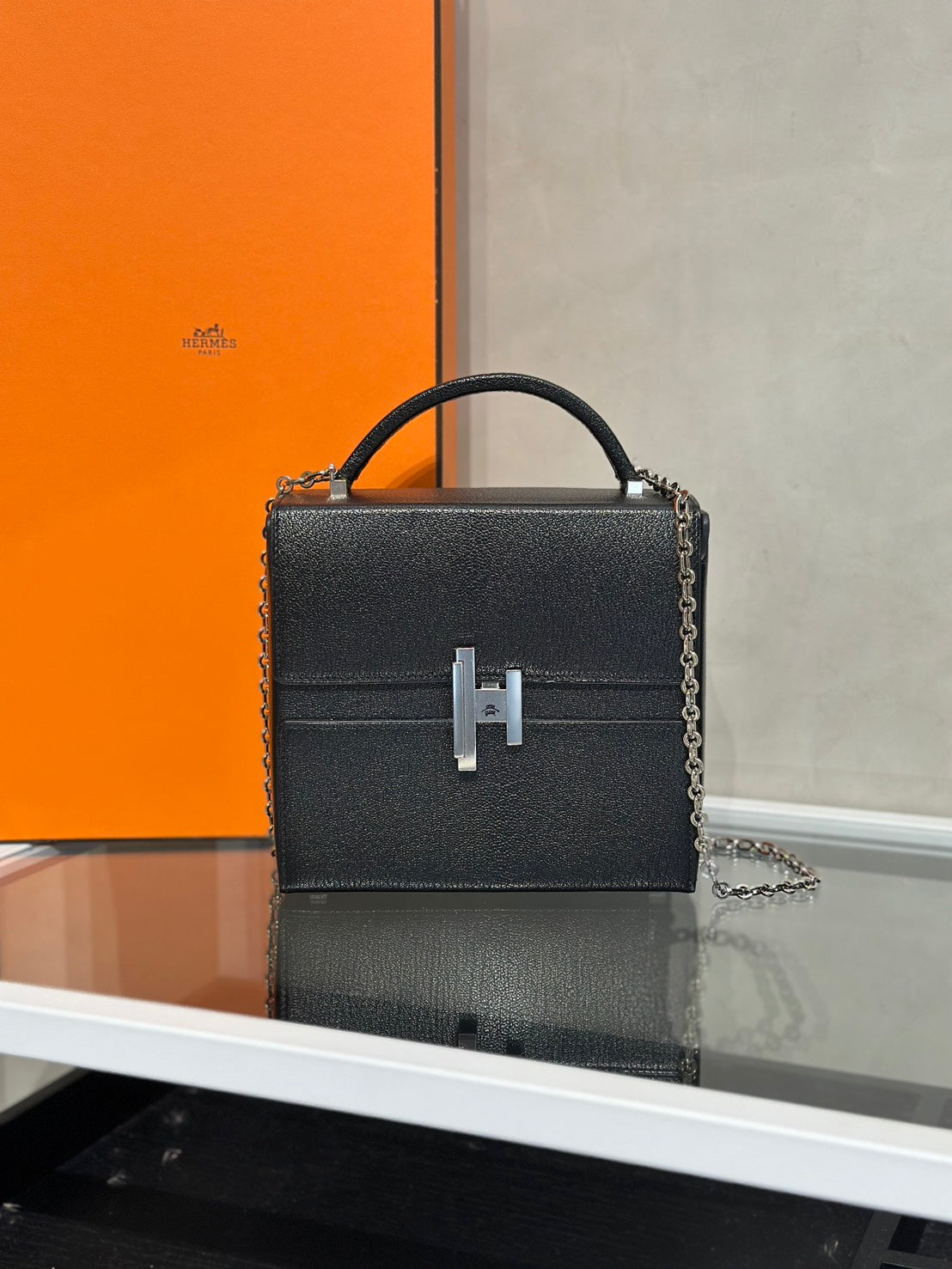 HERMES Cinhetic Box - Noir 89 黑銀 C
