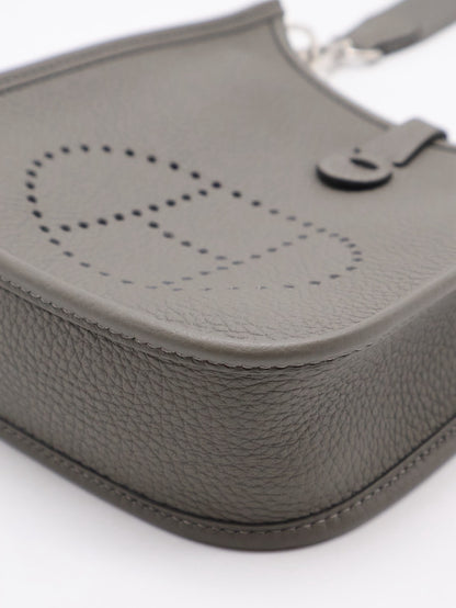 HERMES Mini Evelyne - Gris Meyer 0L 積雨雲灰銀 U