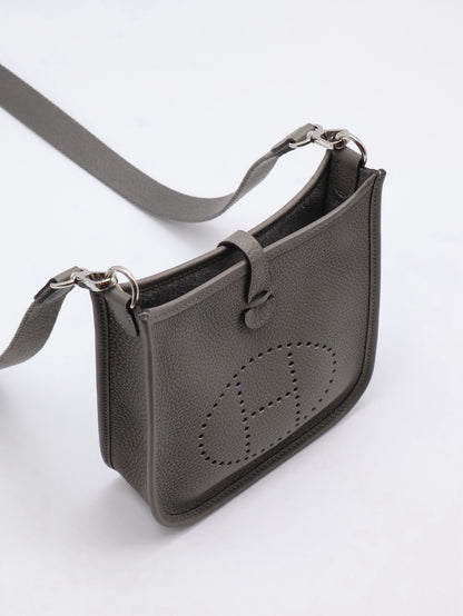 HERMES Mini Evelyne - Gris Meyer 0L 積雨雲灰銀 U