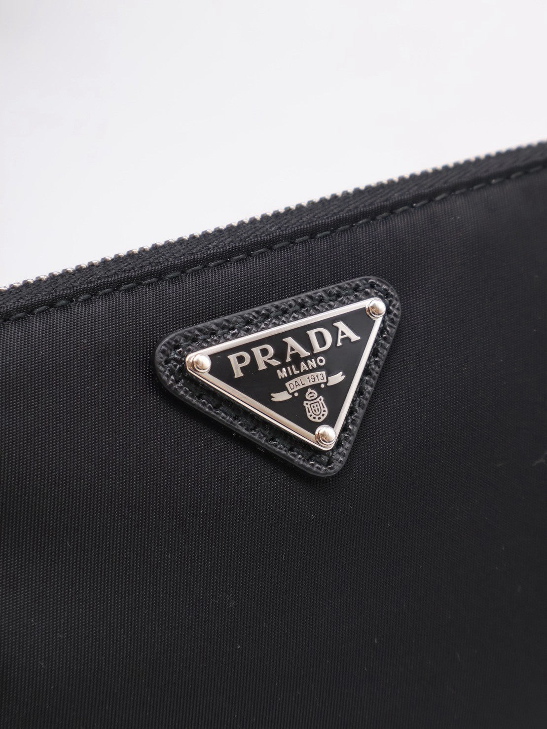 PRADA Re-Nylon雙口袋束繩後背包 - 中號黑銀