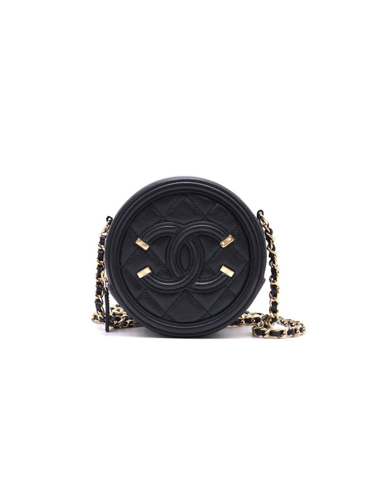 CHANEL 小圓餅鍊包 - 黑金30開