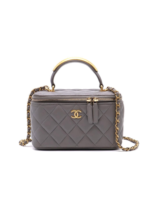 CHANEL 22B手柄長盒子 - 灰金