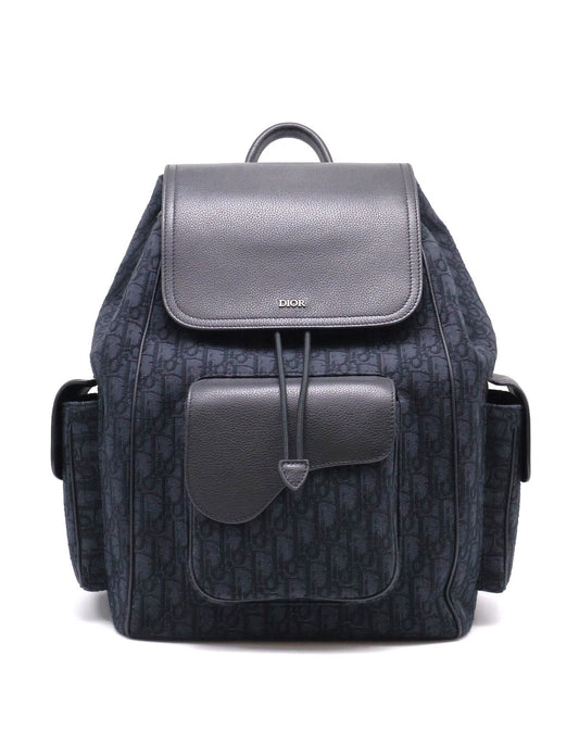 DIOR Saddle老花後背包