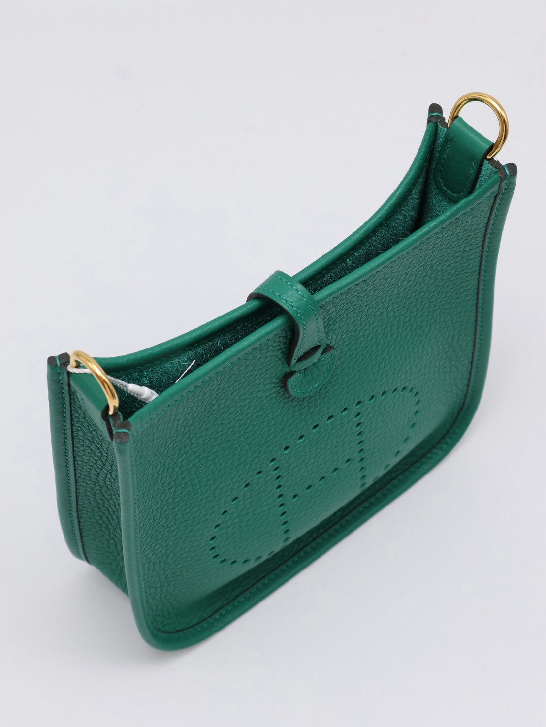 HERMES Mini Evelyne - Vert Vertigo U4 絲絨綠金 W
