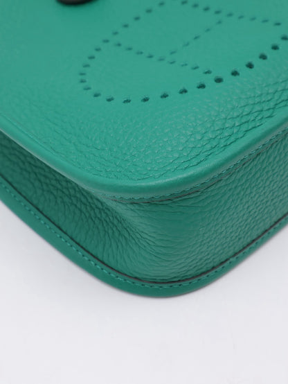 HERMES Mini Evelyne - Vert Vertigo U4 絲絨綠金 W