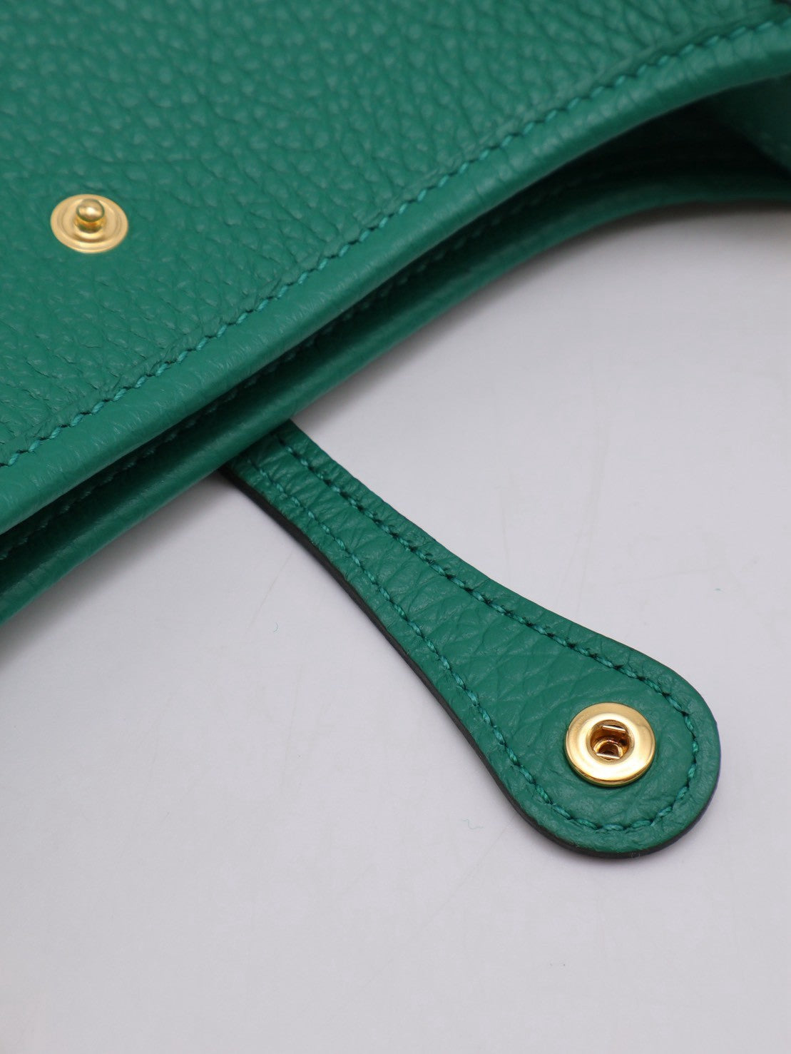 HERMES Mini Evelyne - Vert Vertigo U4 絲絨綠金 W