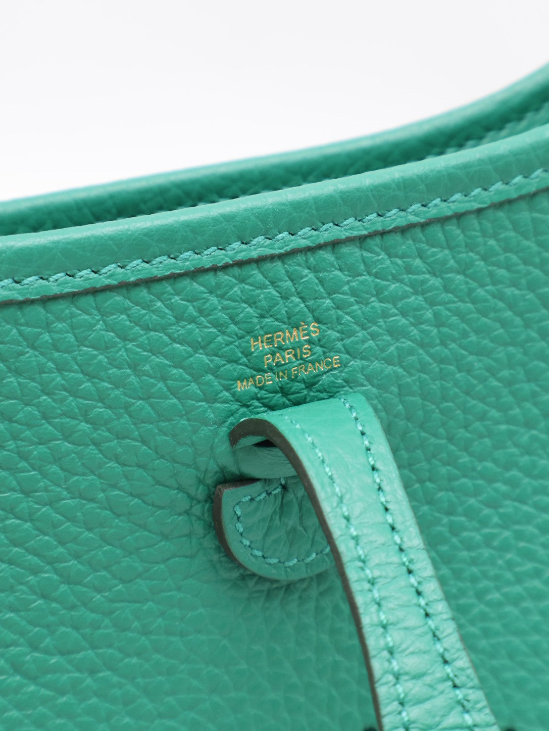 HERMES Mini Evelyne - Vert Vertigo U4 絲絨綠金 W