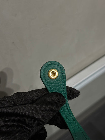 HERMES Mini Evelyne - Vert Vertigo U4 絲絨綠金 W