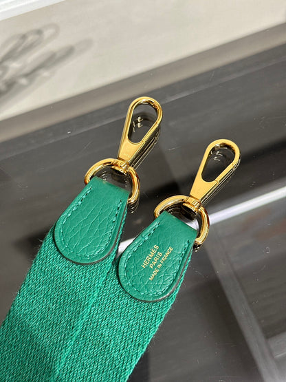 HERMES Mini Evelyne - Vert Vertigo U4 絲絨綠金 W
