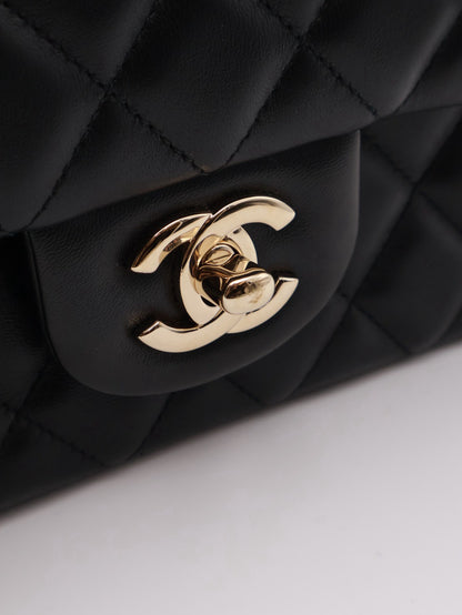 CHANEL 經典口蓋包Mini CF20 - 黑金