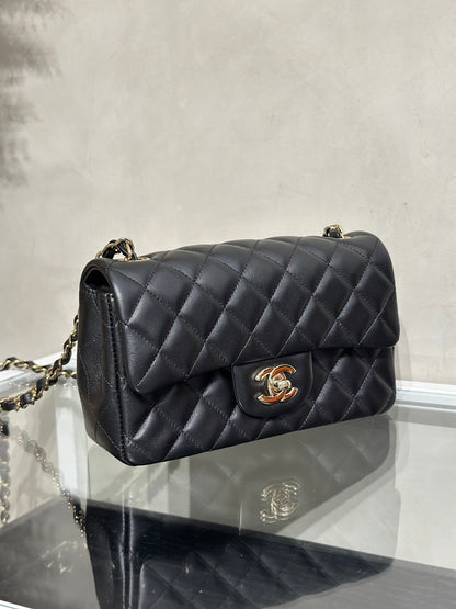 CHANEL 經典口蓋包Mini CF20 - 黑金