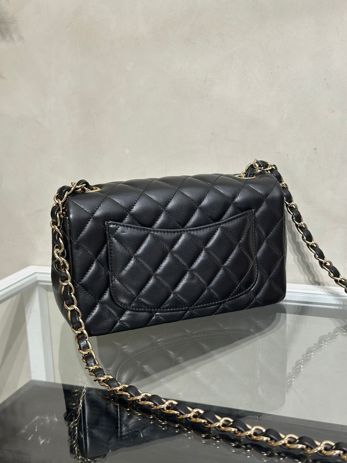 CHANEL 經典口蓋包Mini CF20 - 黑金