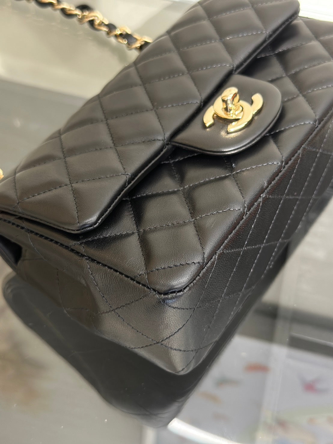 CHANEL 經典口蓋包Mini CF20 - 黑金