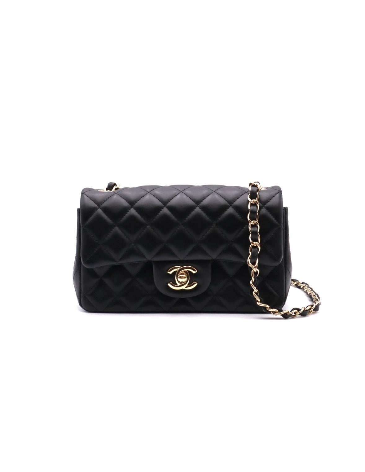 CHANEL 經典口蓋包Mini CF20 - 黑金