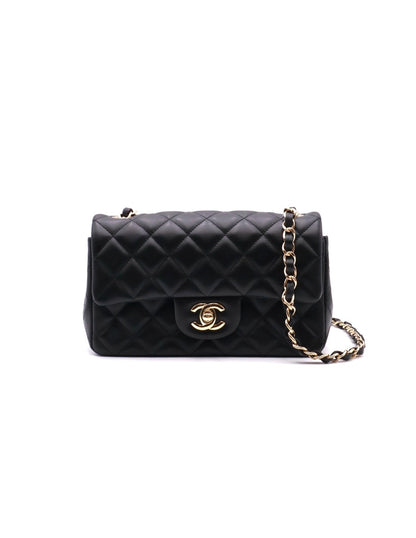 CHANEL 經典口蓋包Mini CF20 - 黑金