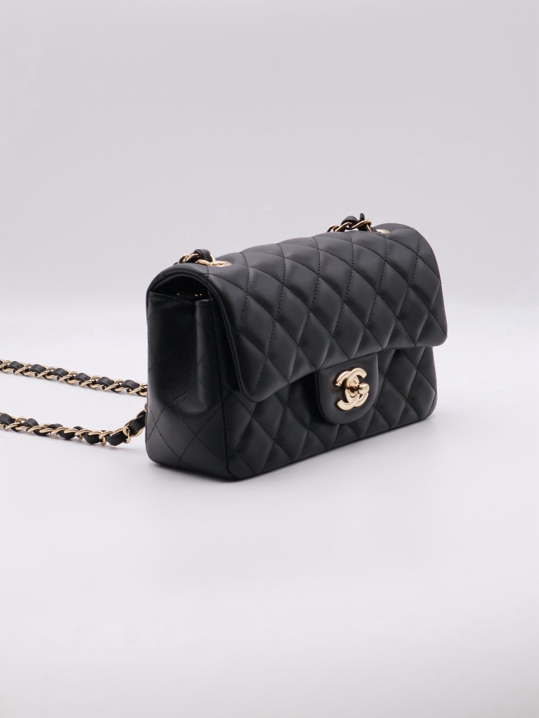 CHANEL 經典口蓋包Mini CF20 - 黑金