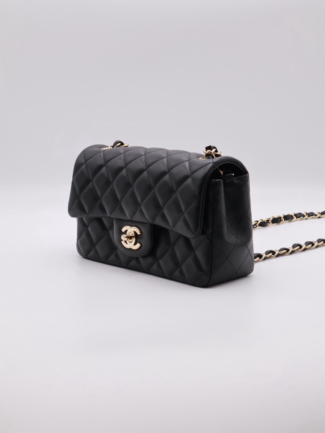 CHANEL 經典口蓋包Mini CF20 - 黑金